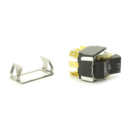 SWITCH, ROCKER, 3PDT, BLACK